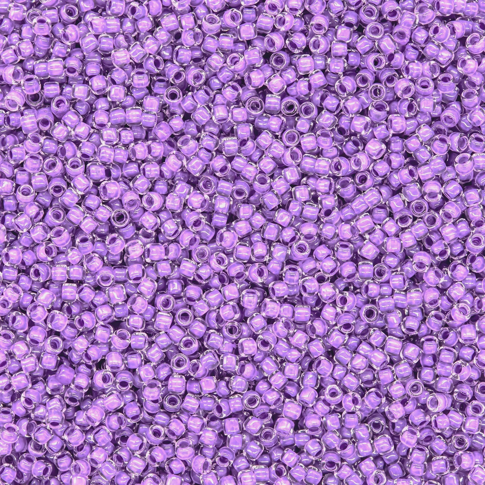 Японский бисер TOHO Round 15/0 (№935), окрашенный изнутри прозрачный