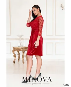 Платье 105-1-красный Minova