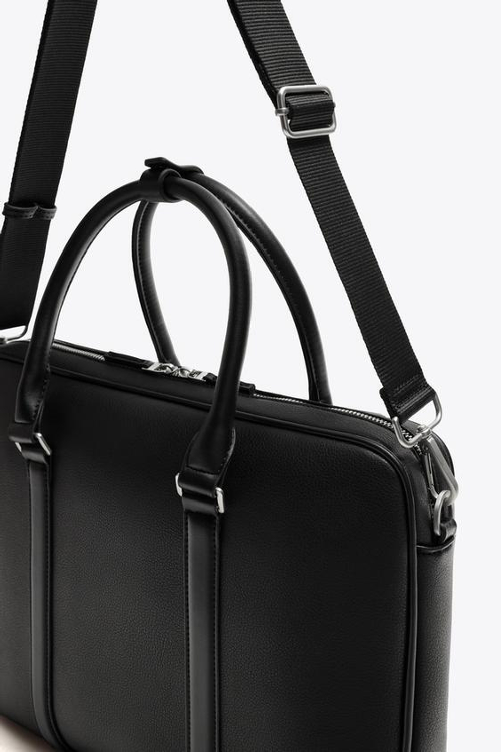 ZARA ПОРТФЕЛЬ ТЕКСТУРНЫЙ, ЧЕРНЫЙ