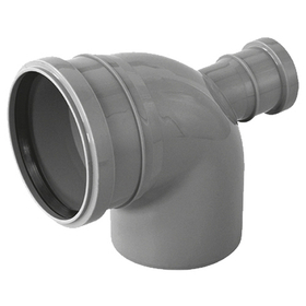 Отвод универсальный с выходом (вверх) для внутренней канализации TEBO RU-TB ПП 110/50 х 87°