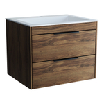 Тумба под раковину Vincea Chiara 2D 600 подвесная, 2 выкатных ящика soft-close, C.Oak