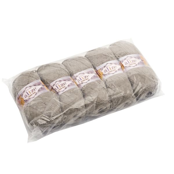 Пряжа Alize (Ализе) Cotton Gold / уп.5 мот. по 100 г, 330м, 827 св.серо-коричневый