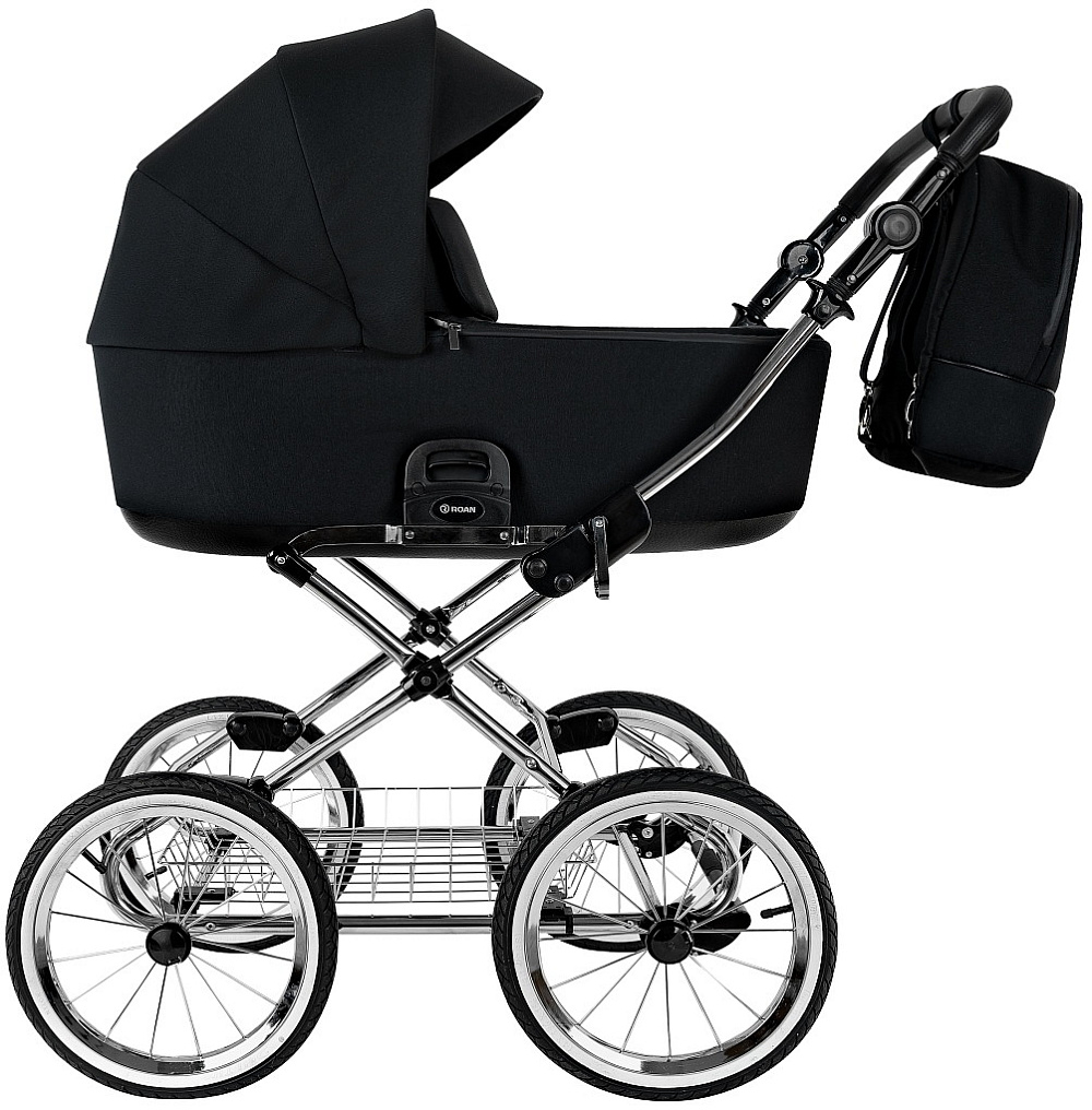 Детская коляска Roan Bass Next Classic d14 2.0 3 в 1 с автокреслом Pituso Baesa Pro Black,Beige Canopy BSNC/95/2 Caviar/Black/руч.Cappuccino