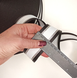 Стропа Черно-белый люрекс 4см