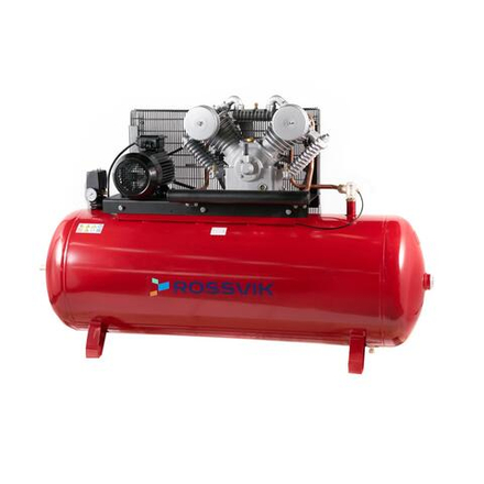 Компрессор ROSSVIK СБ4/Ф-500.LТ100/16-7,5, 1000 л/мин, 16 бар, ресивер 500 л, 380 В/7,5 кВт, красный