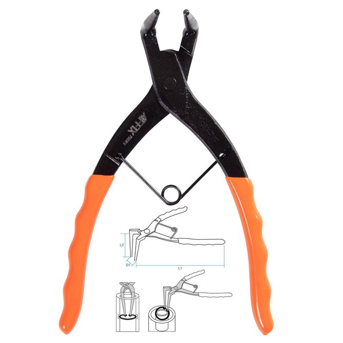 AFFIX (AF03320180L) Съемник для стопорных колец 180 мм, загнутые удлиненные, сжатие