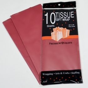 Бумага тишью Бордовая 50х66 см (10 листов)