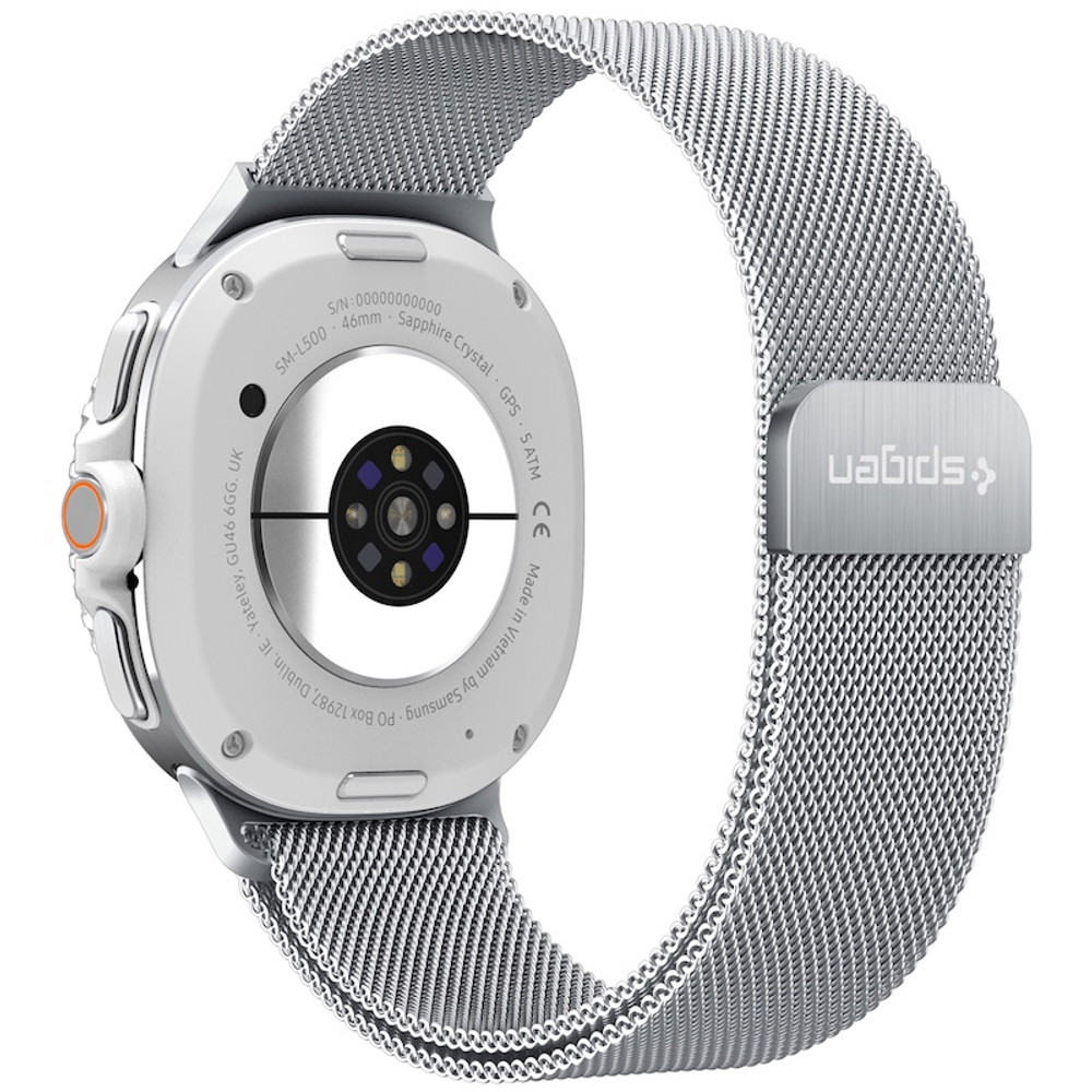 Ремешок Spigen Metal Fit для Samsung Samsung Galaxy Watch 8 (40/44/46mm) silver
