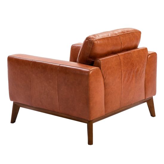 Кресло из кожи KF1016-1P /5036 светло-коричневое