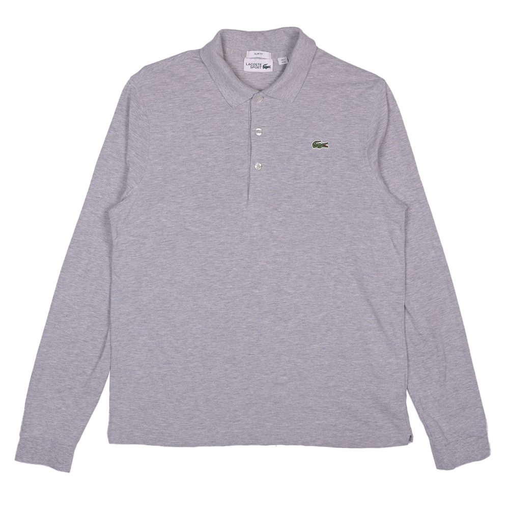Классическое серое лонсглив-поло Lacoste, М slim
