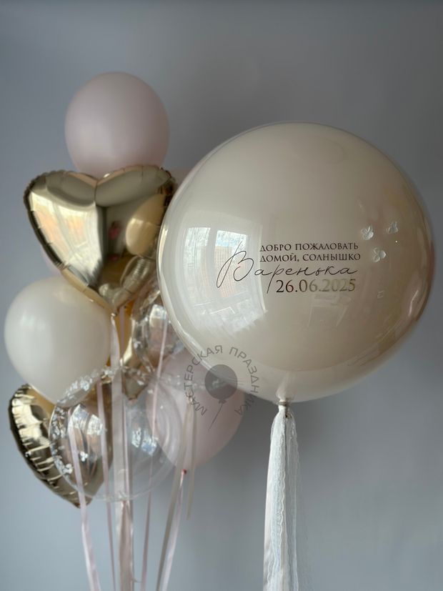 Воздушные шары на выписку для девочки №8735