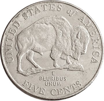 5 центов 2005 США «200 лет экспедиции Льюиса и Кларка - Бизон» (P)