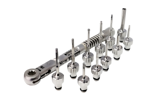 Ортопедический набор № 5 - 11 стоматологических клинических отверток (5 коротких, 5 длинных, 1 отвертка для прямых мультиюнитов) и 1 универсальный динамометрический ключ