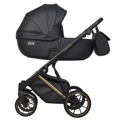 Детская коляска Riko Basic Montana Premium Gold 2 в 1 02 Black