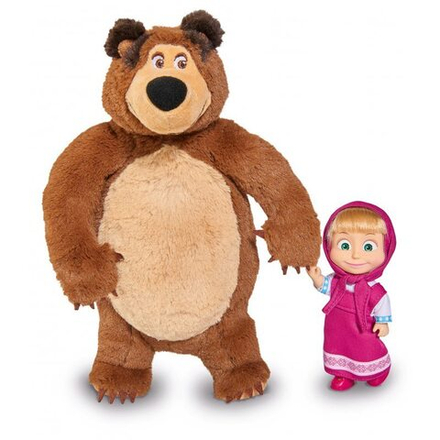 Маша и Медведь - плюшевый медвежонок Миша и кукла Маша набор 9301072
