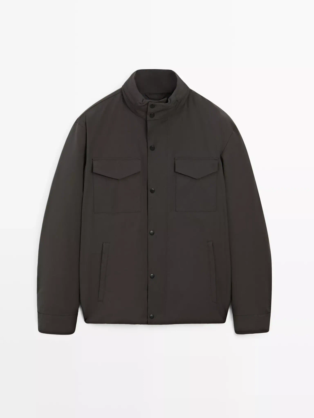 Massimo Dutti Непромокаемая стеганая куртка, серый