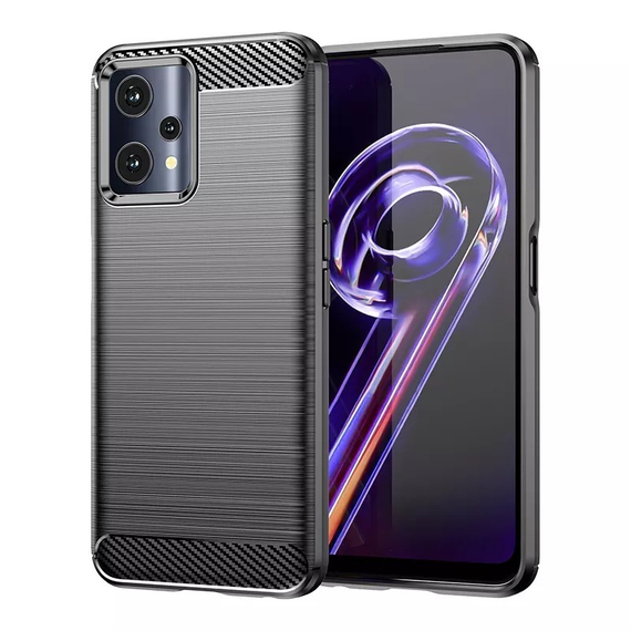 Чехол в стиле карбон для смартфона Realme 9 4G и Realme 9 Pro+ Плюс, серии Carbon от Caseport