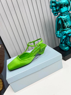 Prada Satin Slingback Pumps