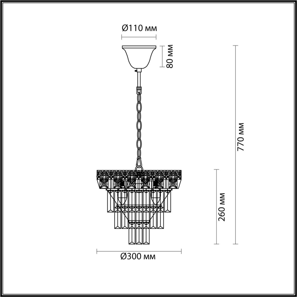 5232/4 LN Люстра E14 4*40Вт 220В IP20 CLASSI