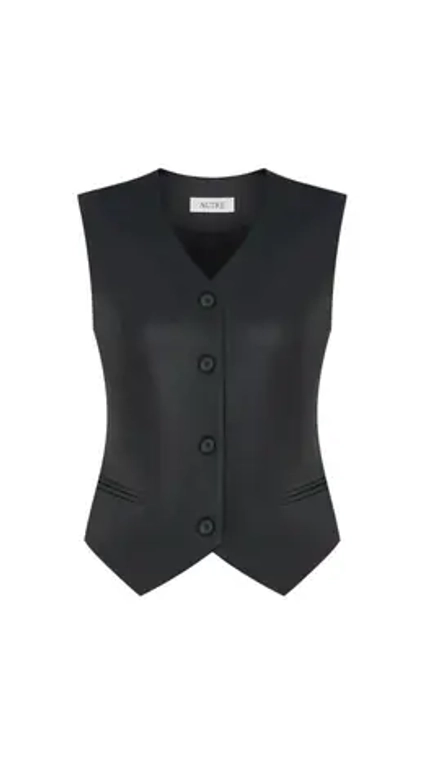 Жилет из экокожи, женский