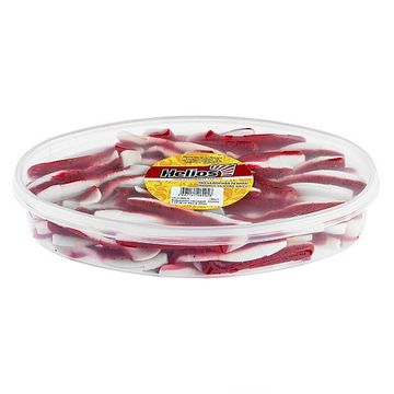 Виброхвост несъедоб. Chubby 3,55'/9 см Red & White 100шт. (HS-4-003-N) Helios
