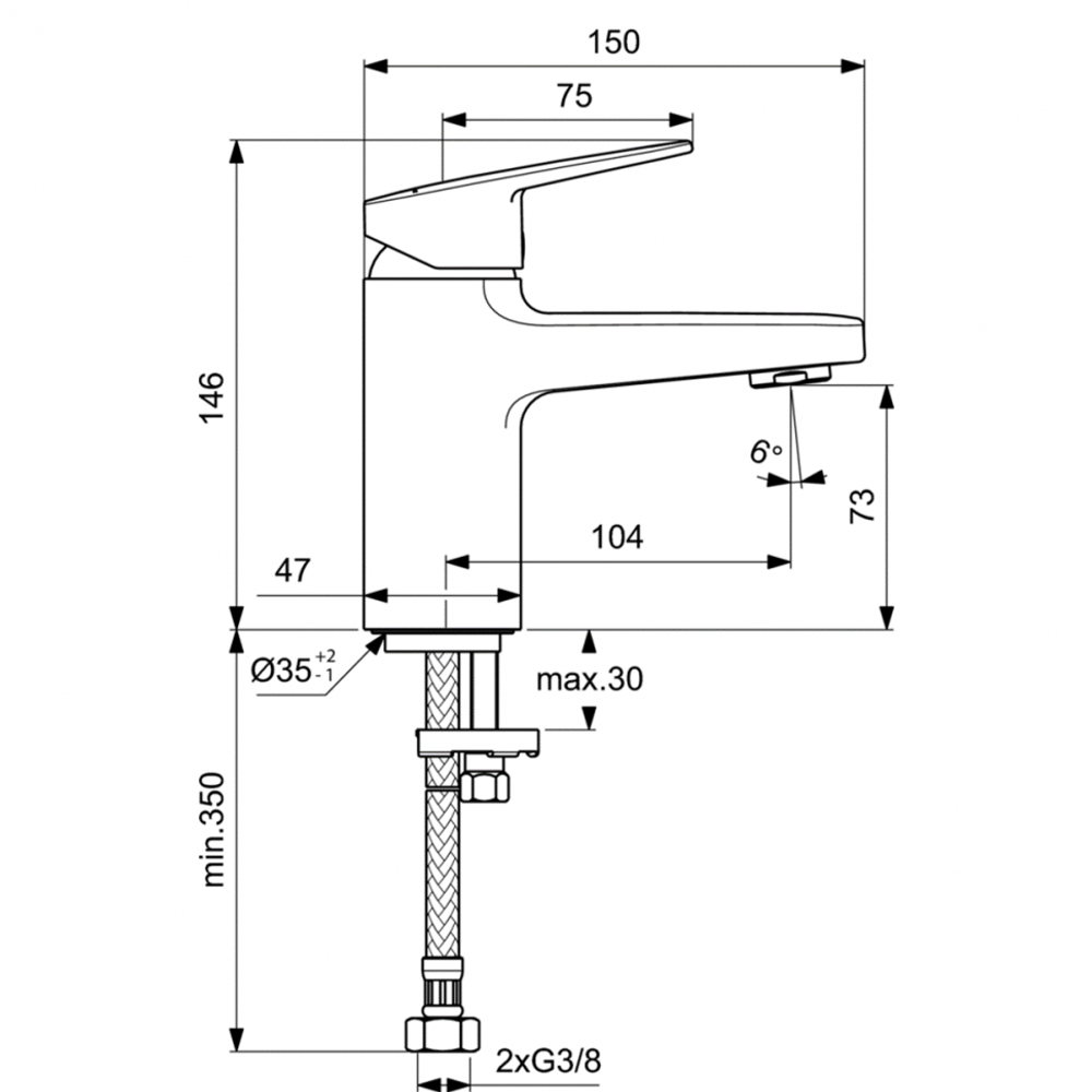 Смеситель для раковины Ideal Standard CERAPLAN BD209AA