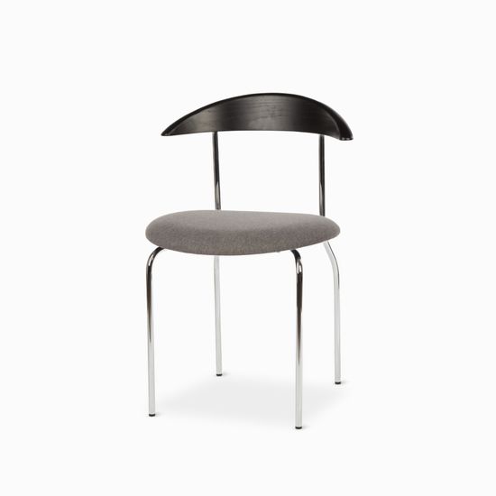 Обеденный стул Dina металлический каркас цвет чёрный/серый