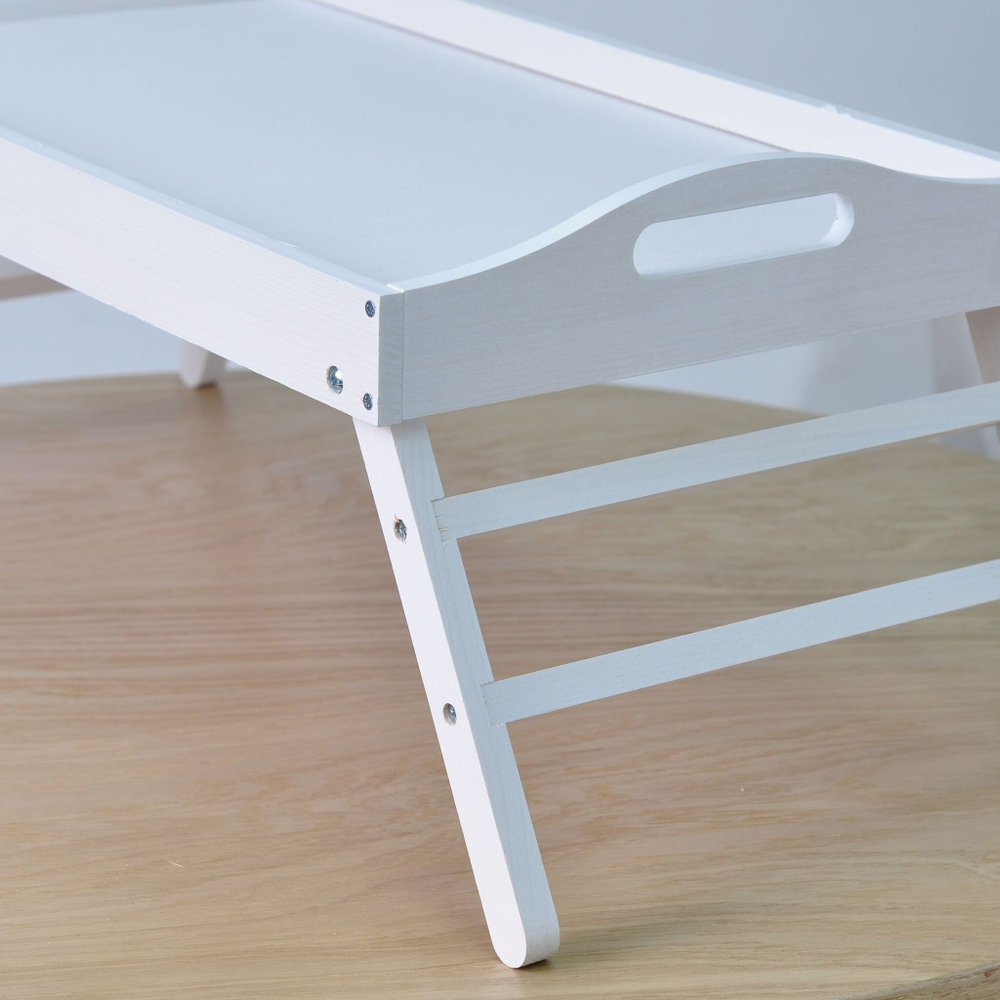 Столик поднос для завтрака деревянный на ножках, разборный