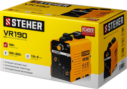 STEHER ММА, 190 А, сварочный аппарат инверторный, макс. электрод Ø 4.0 мм (VR-190)