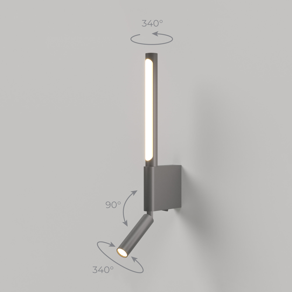 Светильник настенный поворотный светодиодный Sarca LED 4000К 40111/LED графит