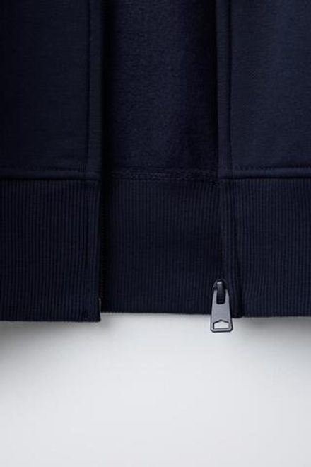 ZARA БАЗОВАЯ ТОЛСТОВКА НА МОЛНИИ, МОРСКОЙ СИНИЙ