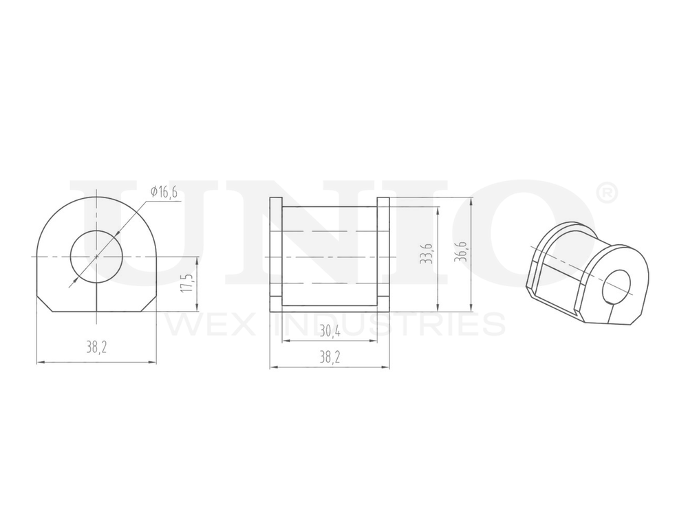 Втулка заднего стабилизатора UNIO RMP-10043