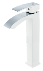 44012-F Смеситель для умыв. (ВЫСОКИЙ БЕЛЫЙ) "GANZER"  (10/1шт)