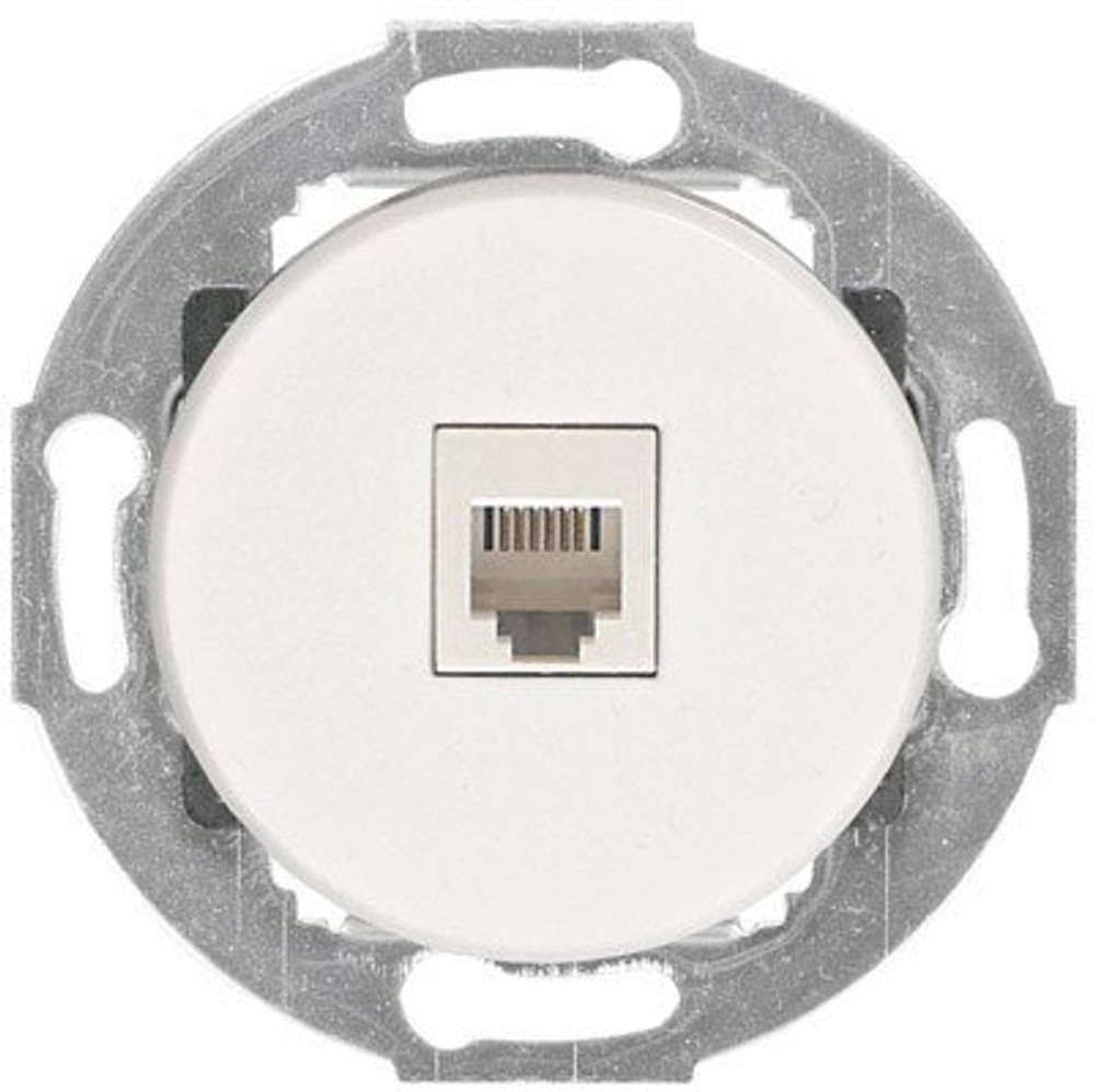 Розетка телефонная RJ-12 Vintage 885504-1, белая / 1 разъем