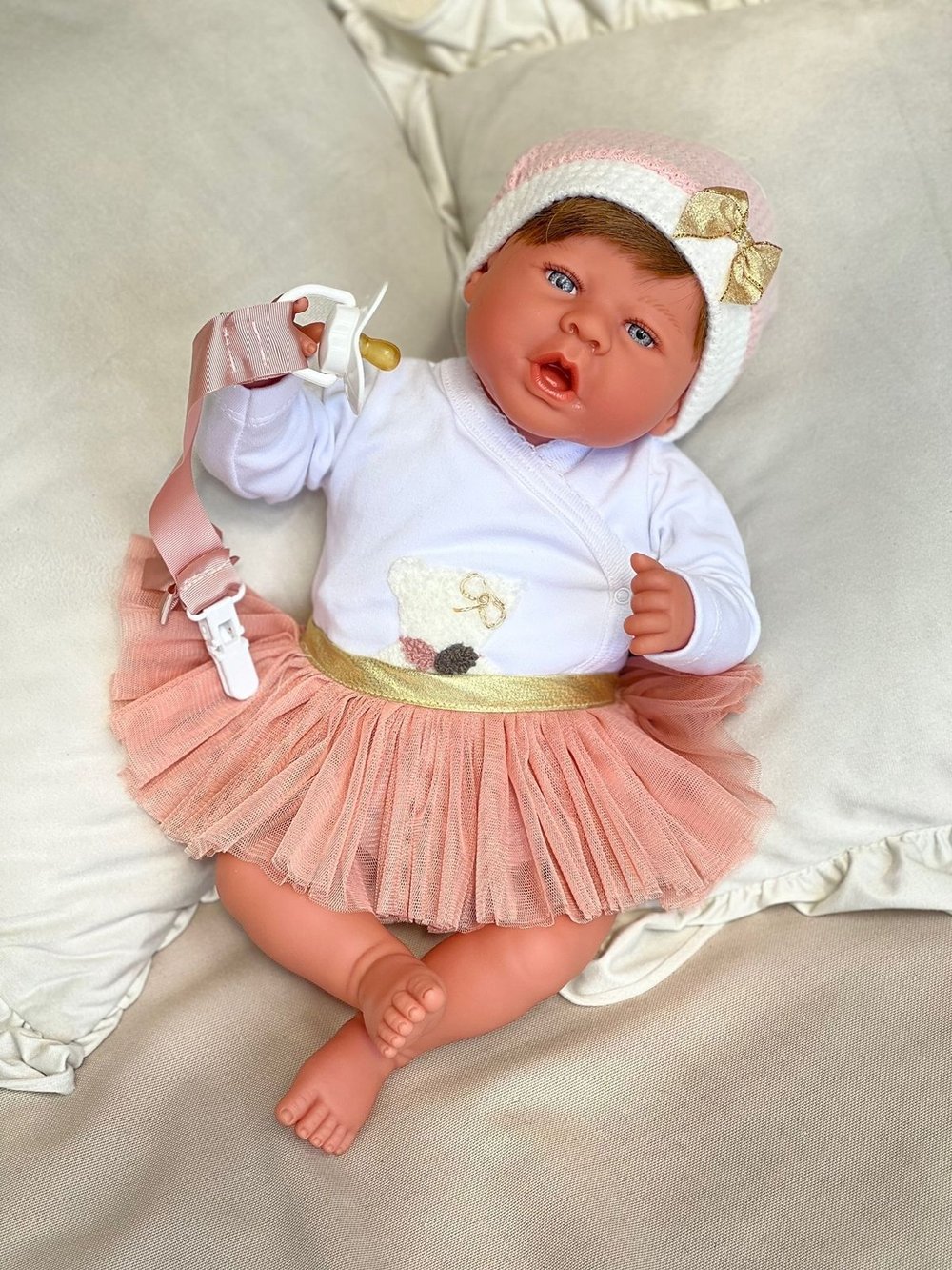 Кукла Реборн Marina and Pau 45cм Martina мягконабивная (M3131)