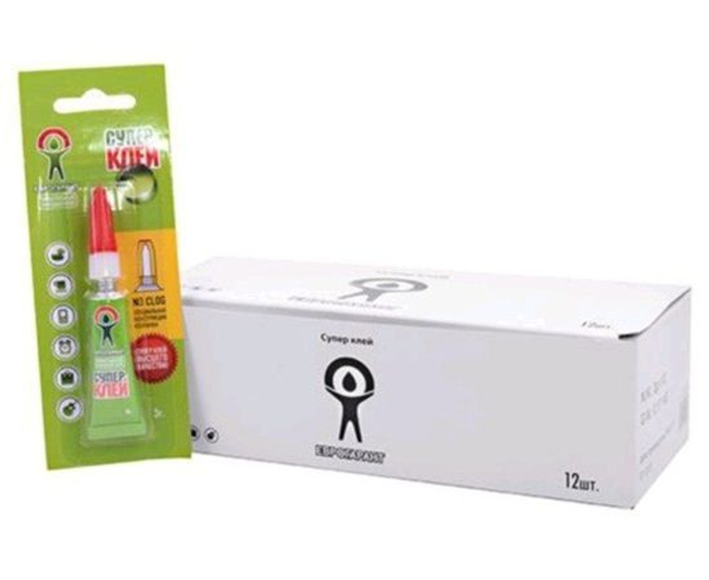 Супер-Клей Еврогарант 3г BL1 (коробка 12 шт., цена за шт.)