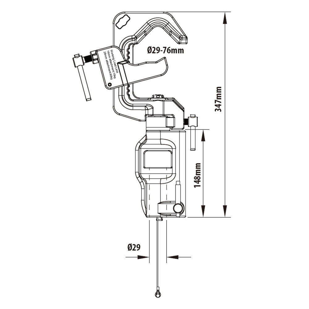 Зажим Kupo KCP-150 Swiveling Pipe C Clamp W/ Universal Head