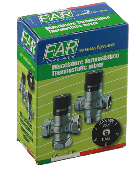 Термостатический смеситель Termo FAR 3/4" ВР, 25-65°C, kvs 2,6 (Арт.:FA 3950 34)