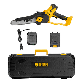 Цепная мини-пила аккумуляторная бесщет., СCS-200BL, шина 200 мм, Li-Ion, 20 В Denzel