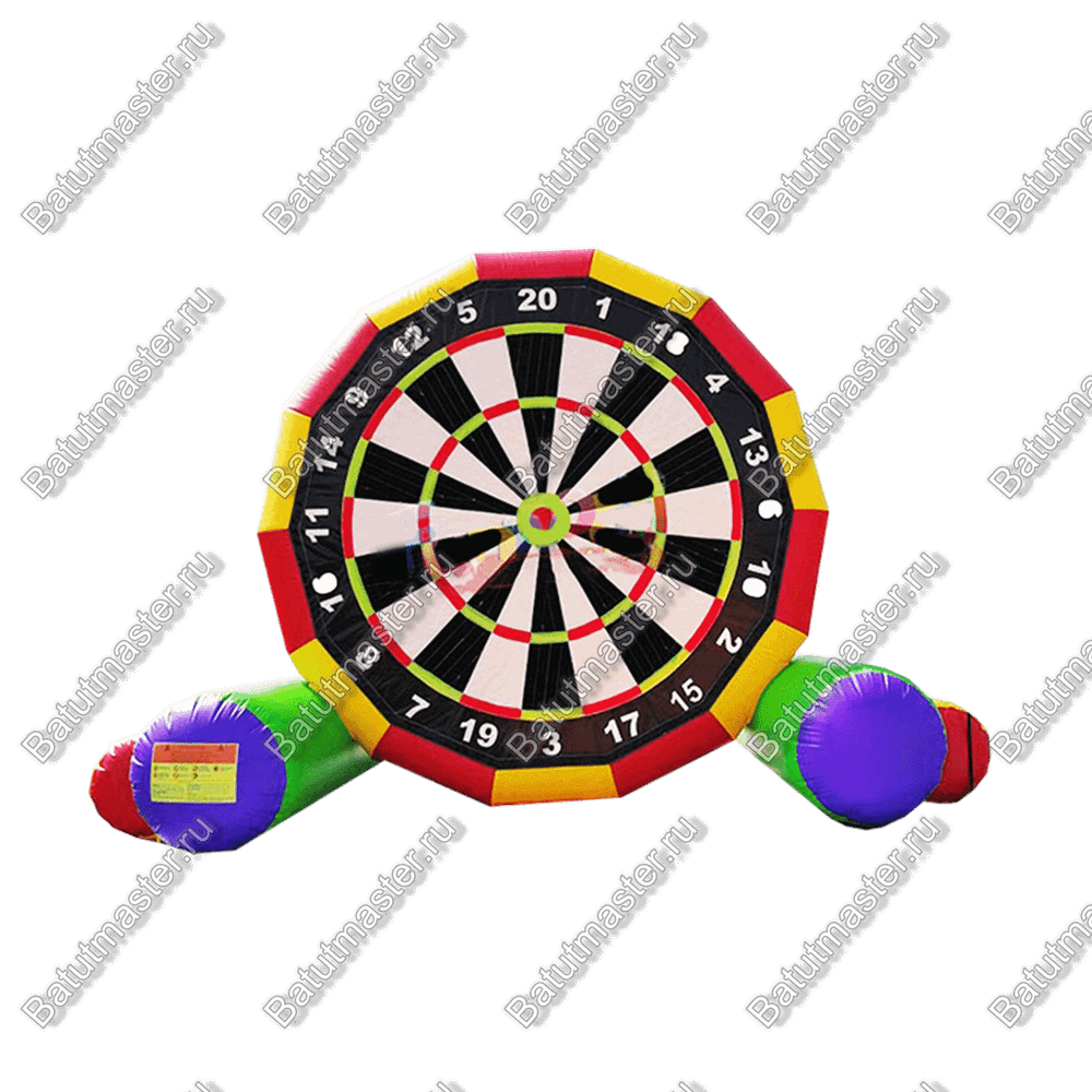 Надувной дартс «Многоцвет» на подкачке, диаметр 6 м, размер 6×2,5×5 м