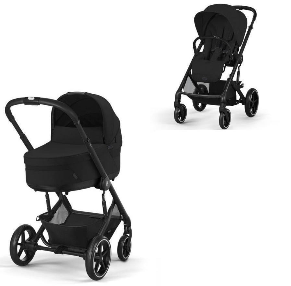 Коляска Cybex Balios S Lux BLK complete Cloud T Sepia Black Plus 3 в 1 Moon Black с дождевиками