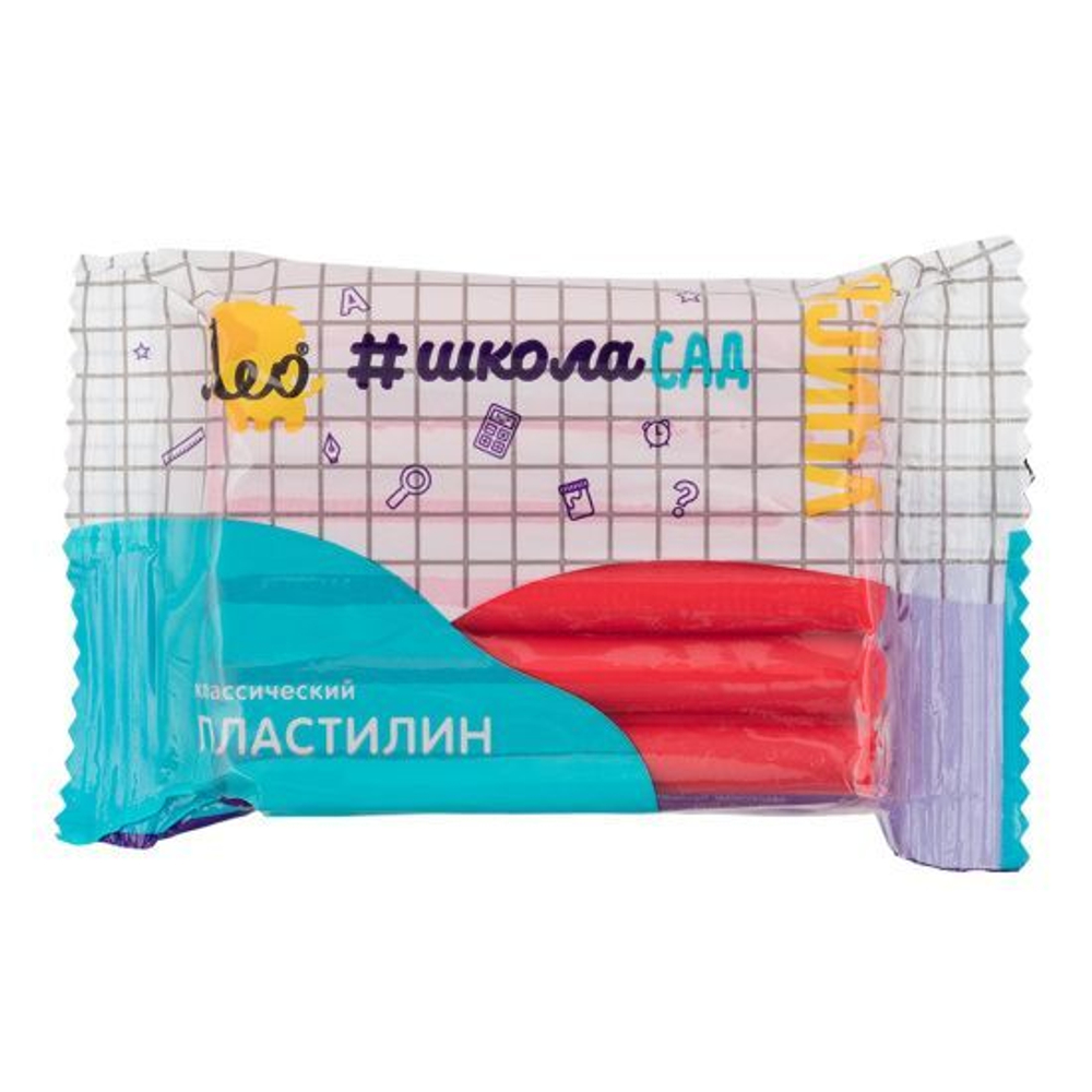 Пластилин классический 50 гр "Учись" красный