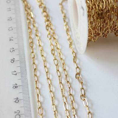 Цепь люкс позолота 6х3мм (10СМ)