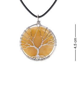 NP-01/8 Кулон с камнем «Медовый нефрит»