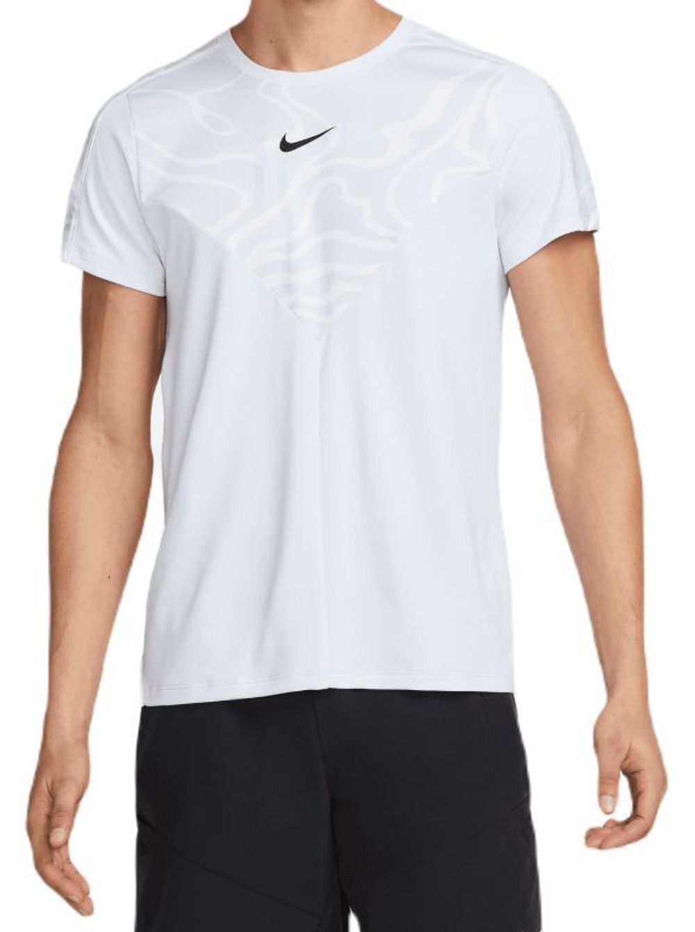 Мужская теннисная футболка Nike Court Dri-Fit Slam Tennis Top - football grey/black