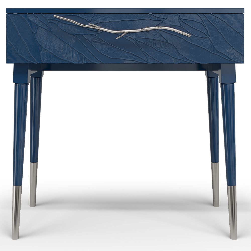 Консоль Арт Колор leaves Стайл Сильвер Королевский синий