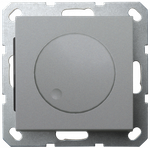 LED Диммер с накладкой 30-400W, 1gang 2way, цвет Алюминий