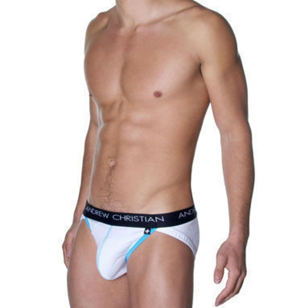 Мужские трусы брифы Andrew Christian Flashlift Brief Pro White   AC42
