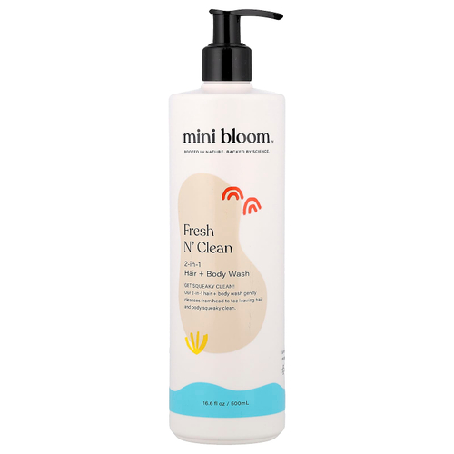 Mini Bloom, Fresh N' Clean, гель для душа 2 в 1, 500 мл (16,6 жидк. унции)