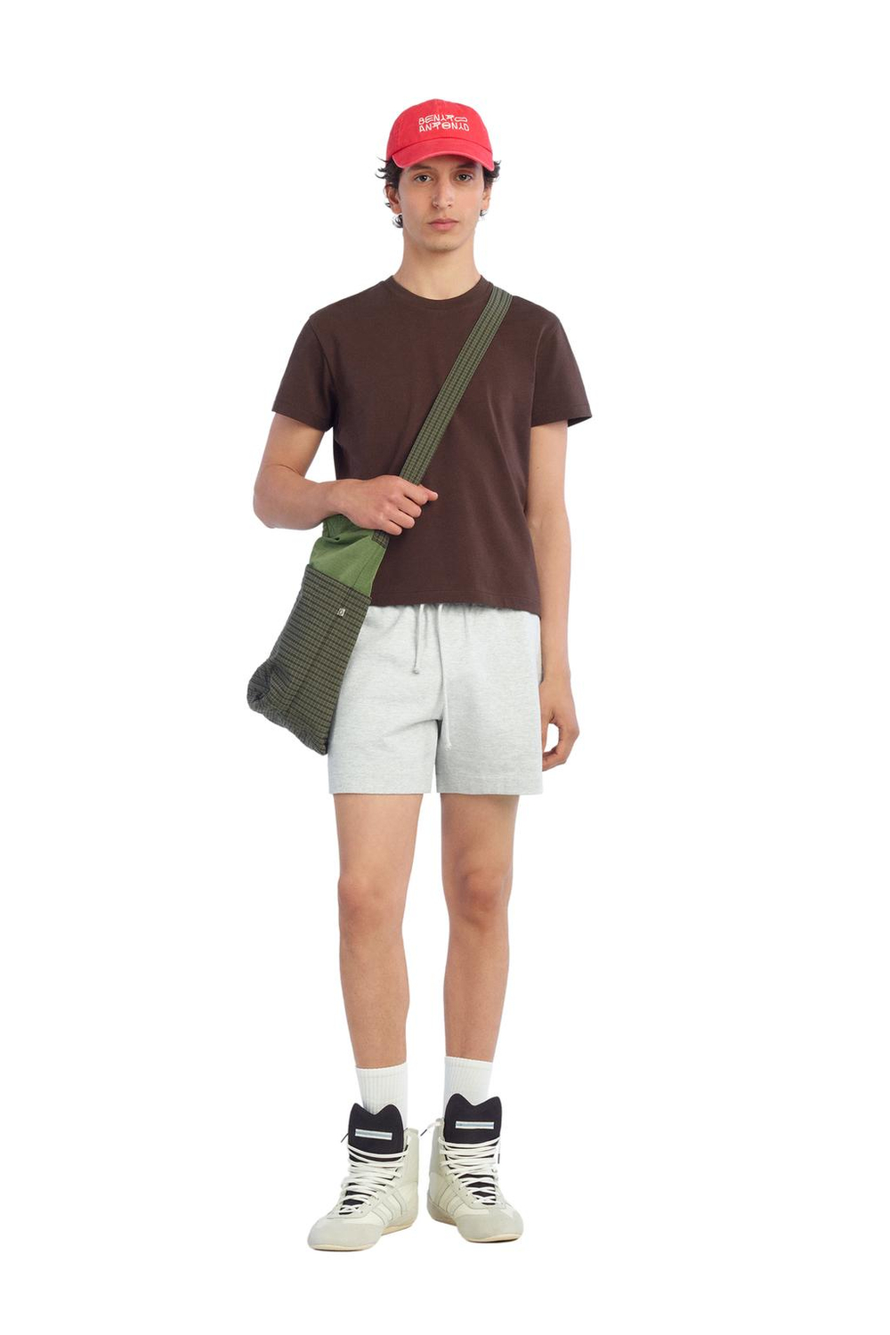 ZARA X BENITO ANTONIO ФУТБОЛКА ОБЛЕГАЮЩЕГО КРОЯ, КОРИЧНЕВЫЙ
